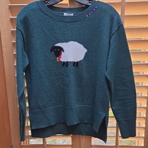 Sundance Teal Sweater with Sheep Design
